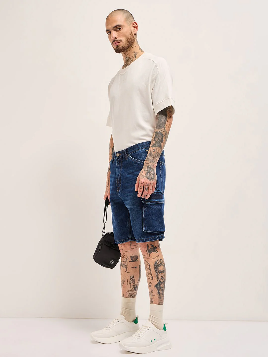 THE BEAR HOUSE Men Loose Fit Outdoor Denim Shorts - Image 5