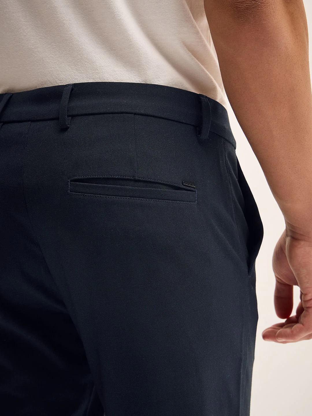 THE BEAR HOUSE Men Mid-Rise Slim Fit Formal Trousers - Image 6