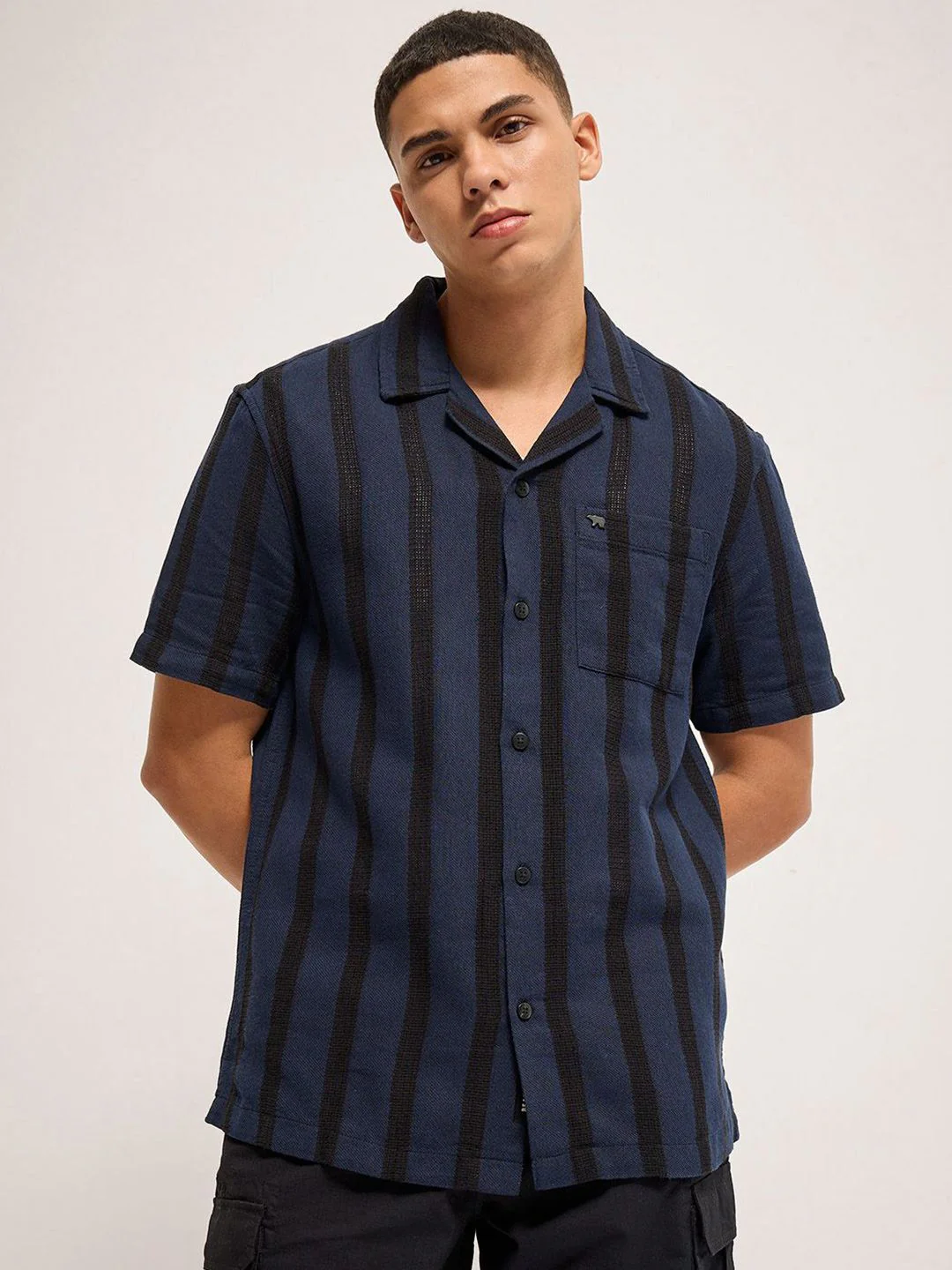 THE BEAR HOUSE Men Multi Stripes Opaque Casual Shirt - Image 2