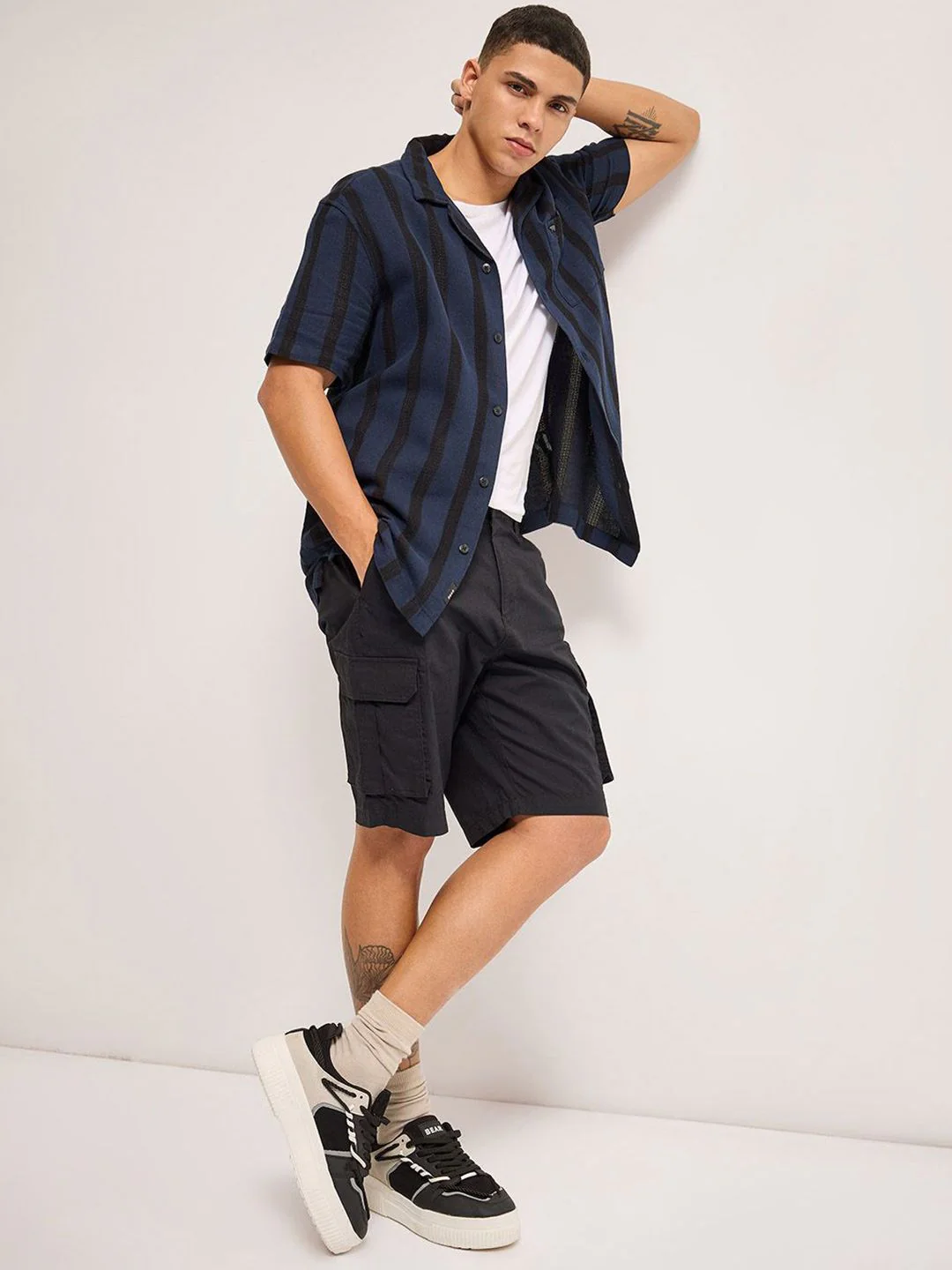 THE BEAR HOUSE Men Multi Stripes Opaque Casual Shirt - Image 6