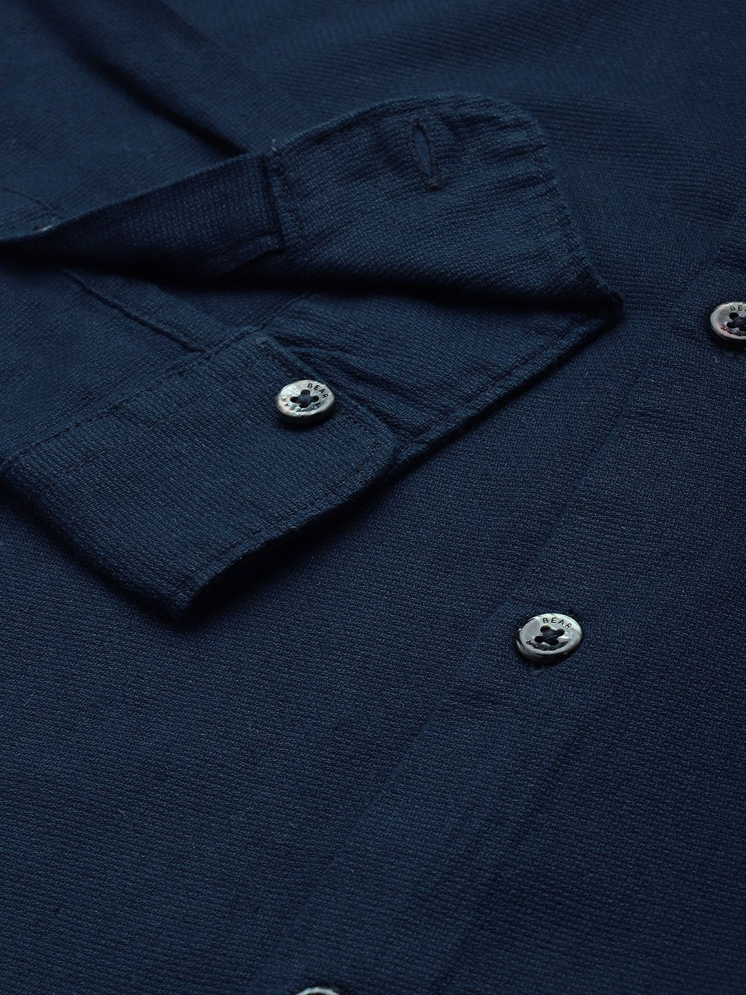 THE BEAR HOUSE Men Navy Blue Slim Fit Casual Shirt - Image 3