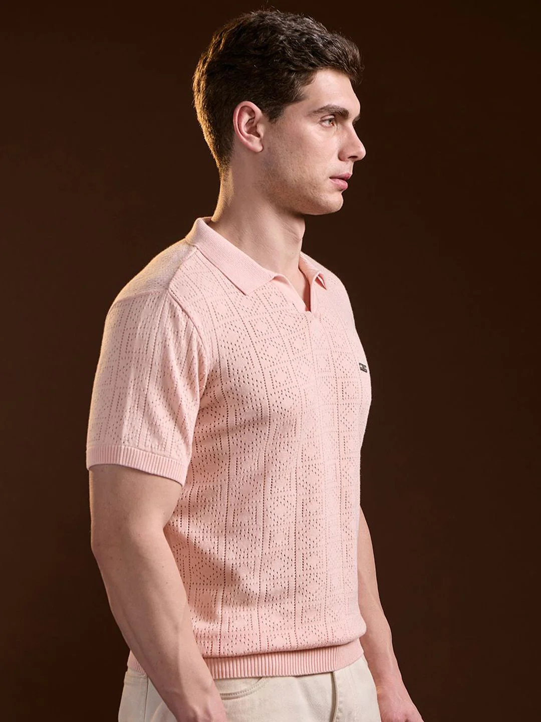THE BEAR HOUSE Men Polo Collar Slim Fit T-shirt - Image 3