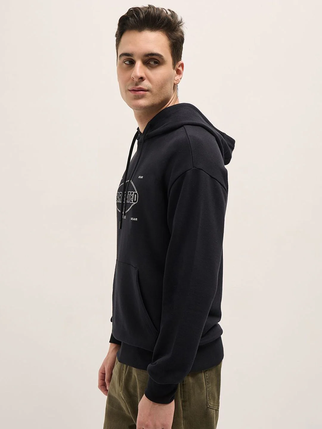 THE BEAR HOUSE Men Printed Hooded Sweatshirt - Image 3