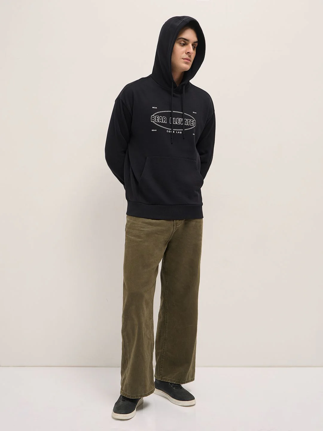 THE BEAR HOUSE Men Printed Hooded Sweatshirt - Image 4
