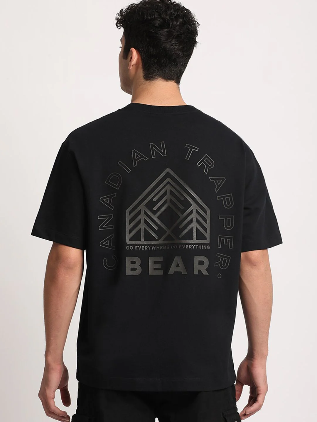 THE BEAR HOUSE Men Printed Loose Fit Cotton Pure Cotton T-Shirt - Image 2
