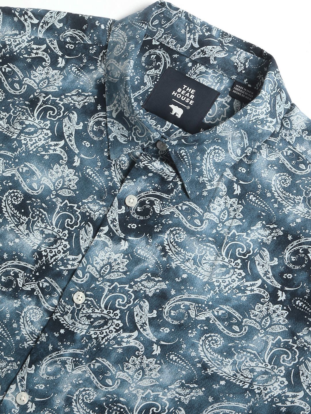 THE BEAR HOUSE Men Printed Slim Fit Casual Shirt - Image 7