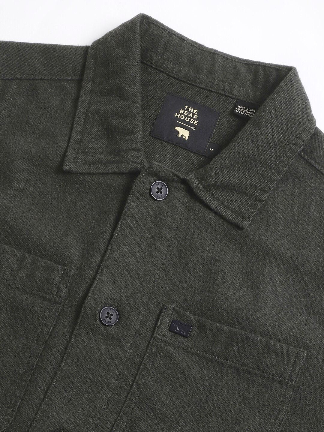 THE BEAR HOUSE Men Regular Fit Flannel Cotton Shacket - Image 7
