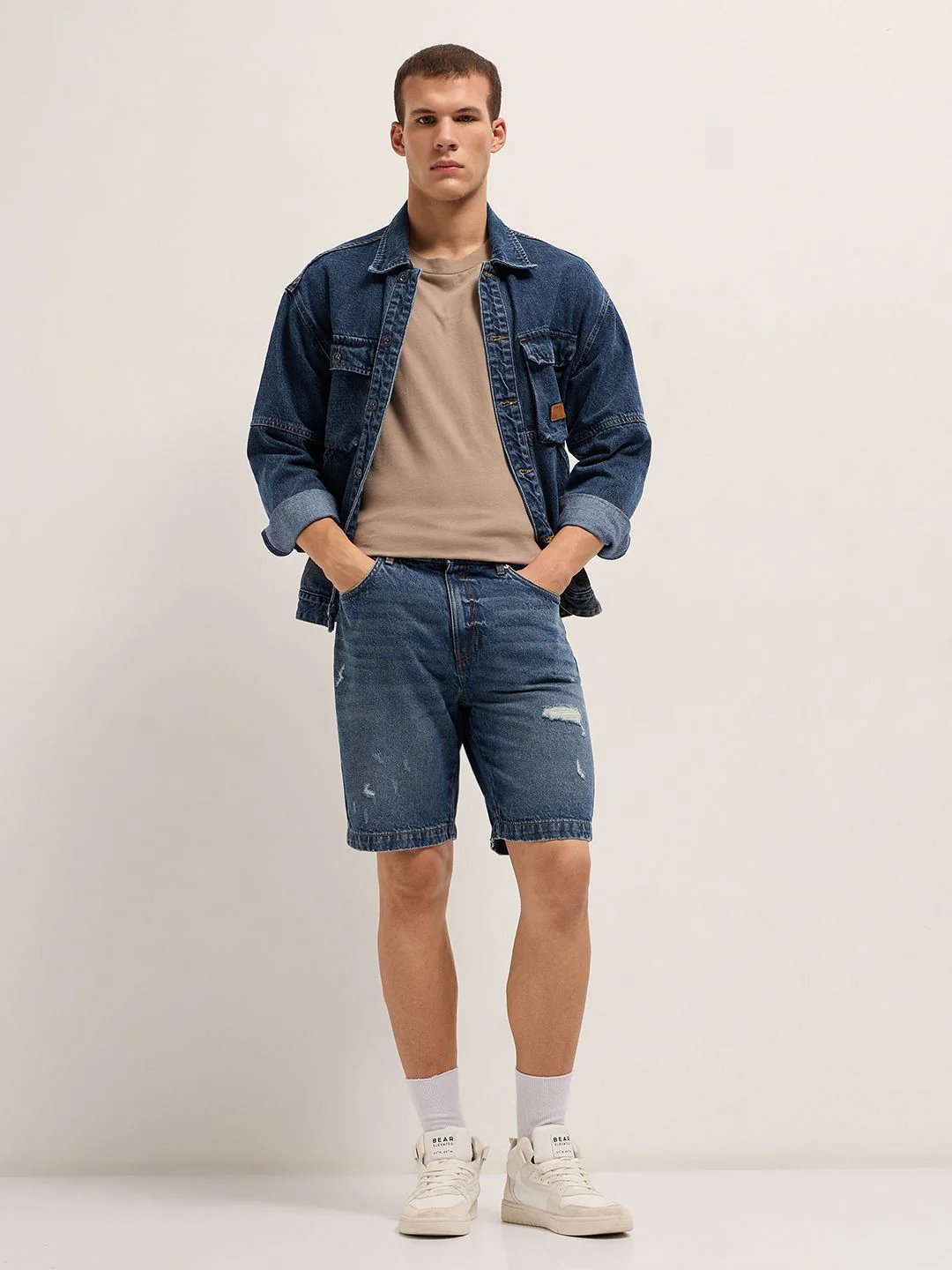 THE BEAR HOUSE Men Relaxed Fit Denim Short - Image 4