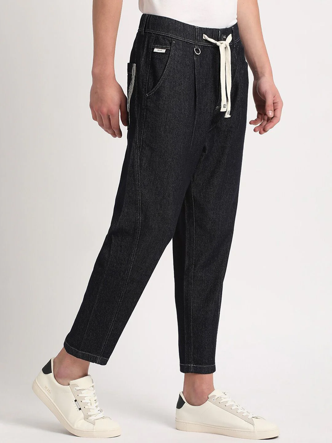 THE BEAR HOUSE Men Relaxed Loose Fit Cotton Denim Trousers - Image 2