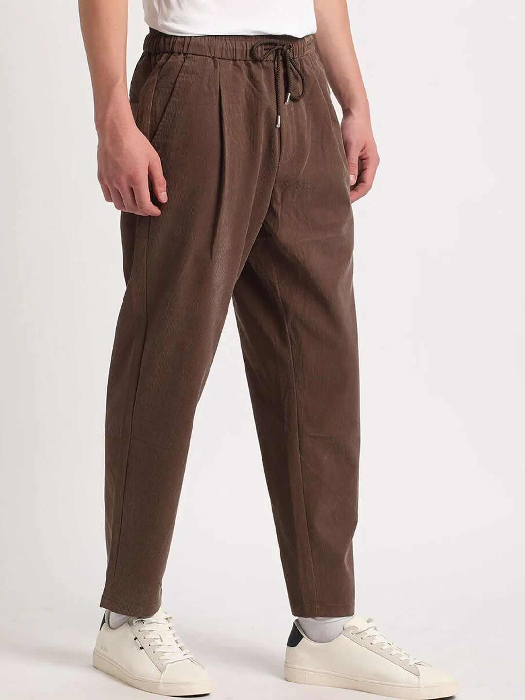 THE BEAR HOUSE Men Relaxed Loose Fit Cotton Trousers - Image 2