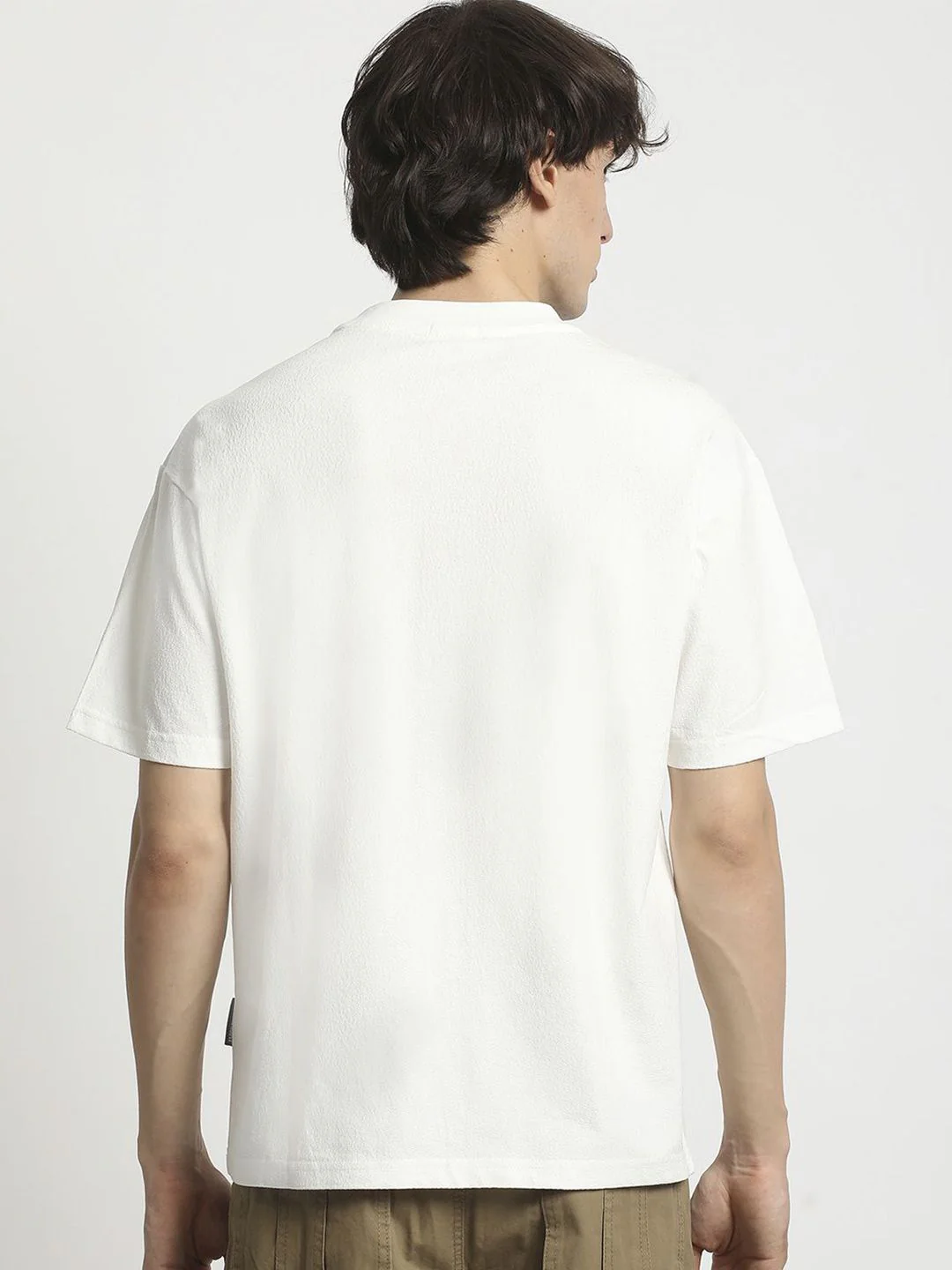 THE BEAR HOUSE Men Round Neck Solid T-shirt - Image 5