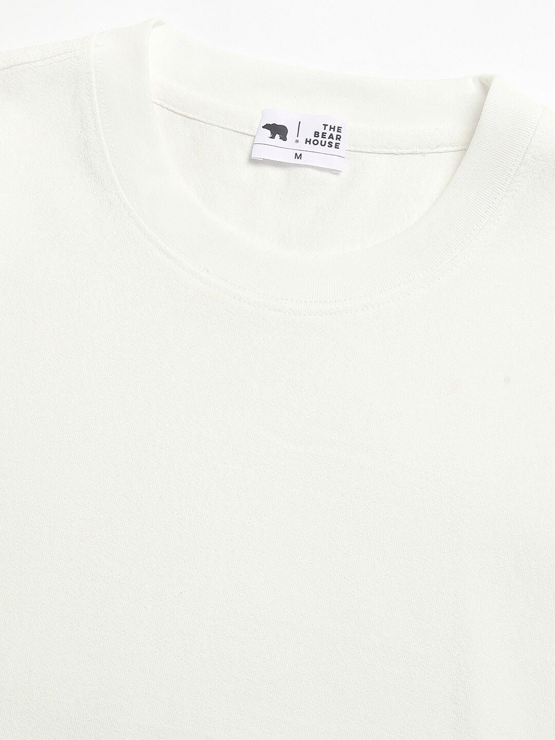 THE BEAR HOUSE Men Round Neck Solid T-shirt - Image 7