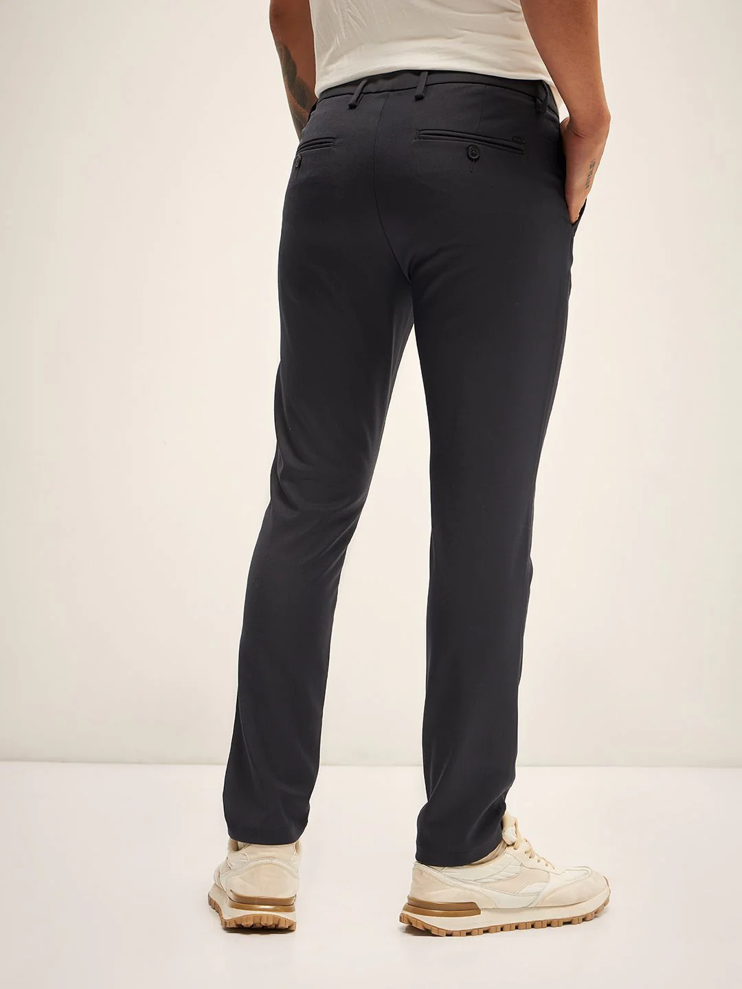 THE BEAR HOUSE Men Slim Fit Chinos Trousers - Image 3