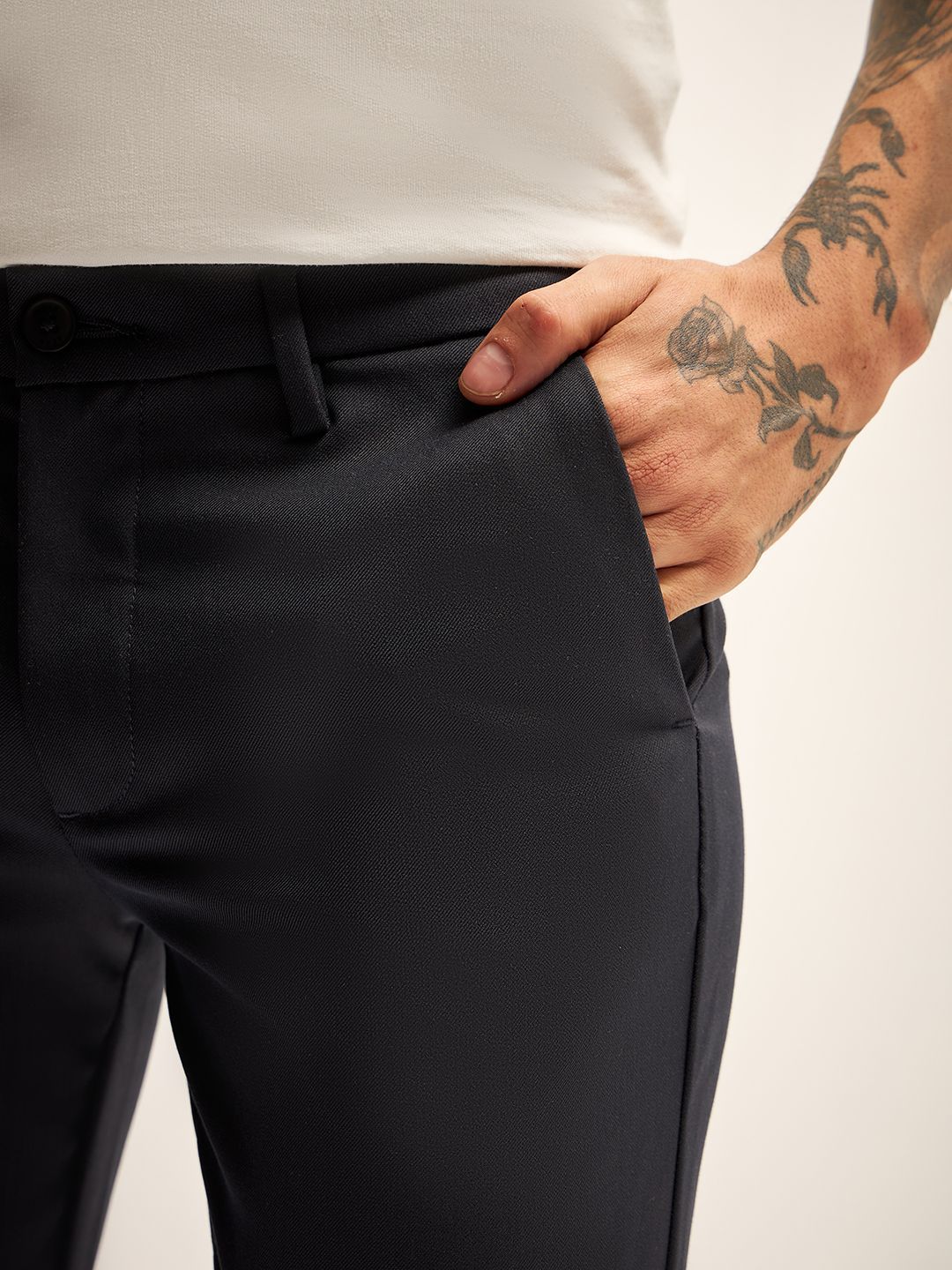 THE BEAR HOUSE Men Slim Fit Chinos Trousers - Image 4