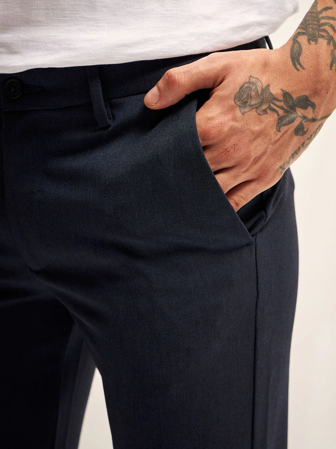 THE BEAR HOUSE Men Slim Fit Chinos Trousers - Image 4