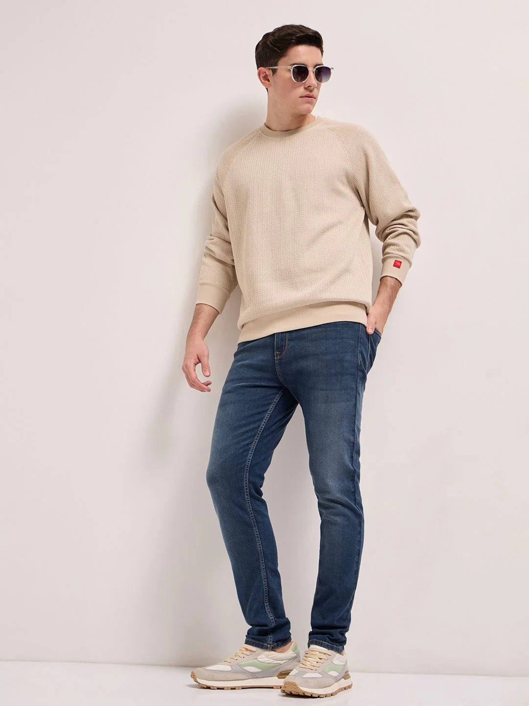 THE BEAR HOUSE Men Slim Fit Light Fade Jeans - Image 5