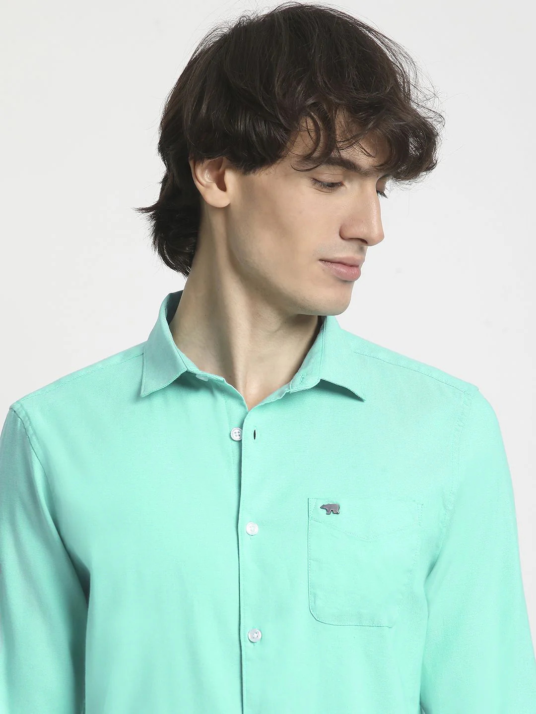 THE BEAR HOUSE Men Slim Fit Opaque Casual Shirt - Image 3