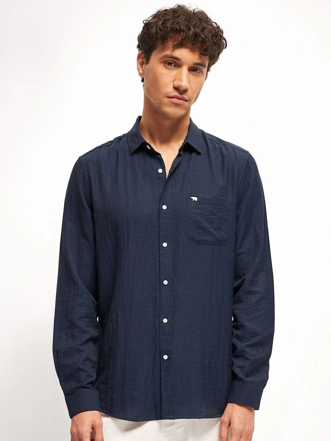 THE BEAR HOUSE Men Slim Fit Opaque Casual Shirt