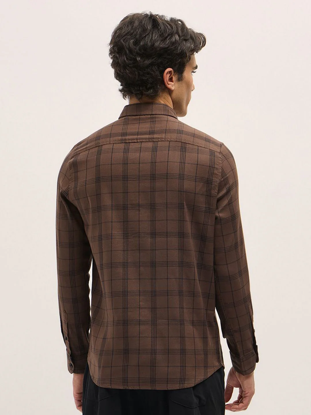 THE BEAR HOUSE Men Slim Fit Opaque Checked Casual Shirt - Image 5