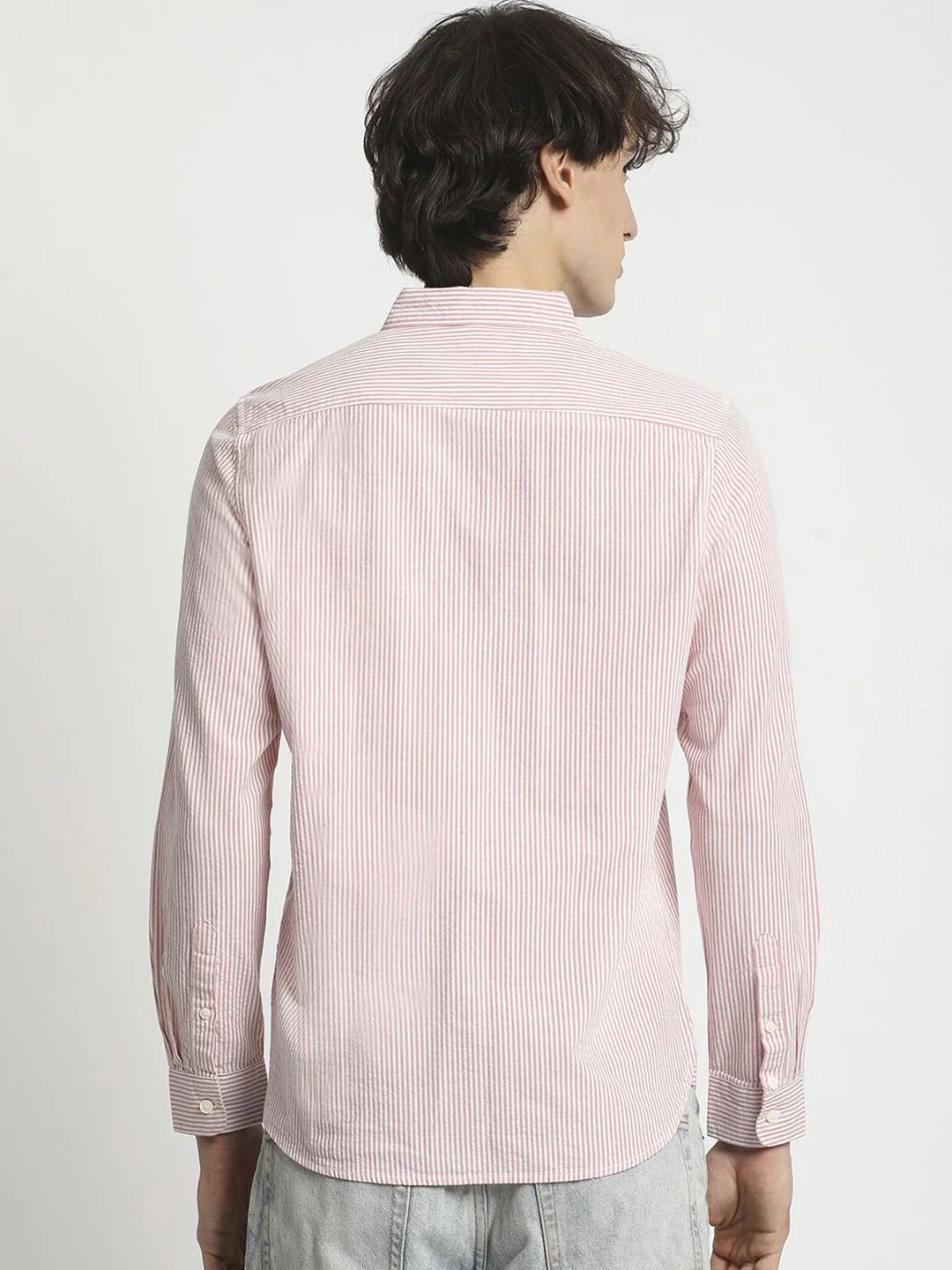 THE BEAR HOUSE Men Slim Fit Opaque Striped Casual Shirt - Image 4