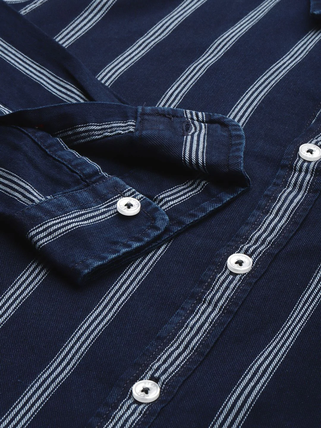 THE BEAR HOUSE Men Slim Fit Striped Casual Shirt - Image 3