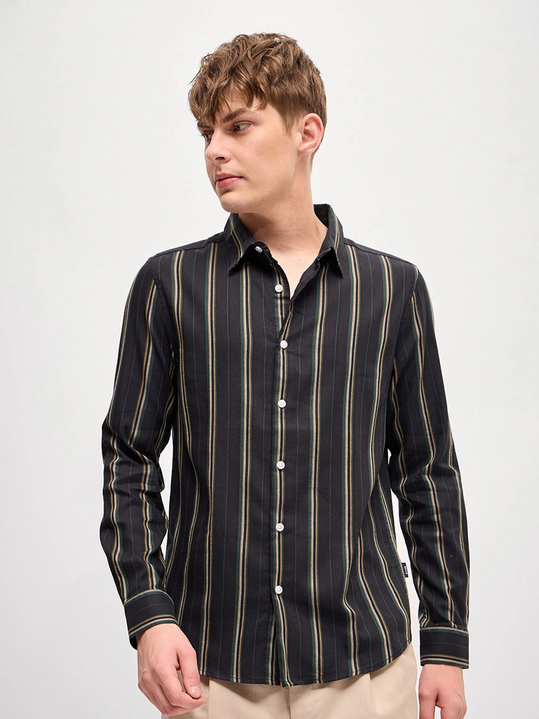 THE BEAR HOUSE Men Slim Fit Striped Casual Shirt - Image 2