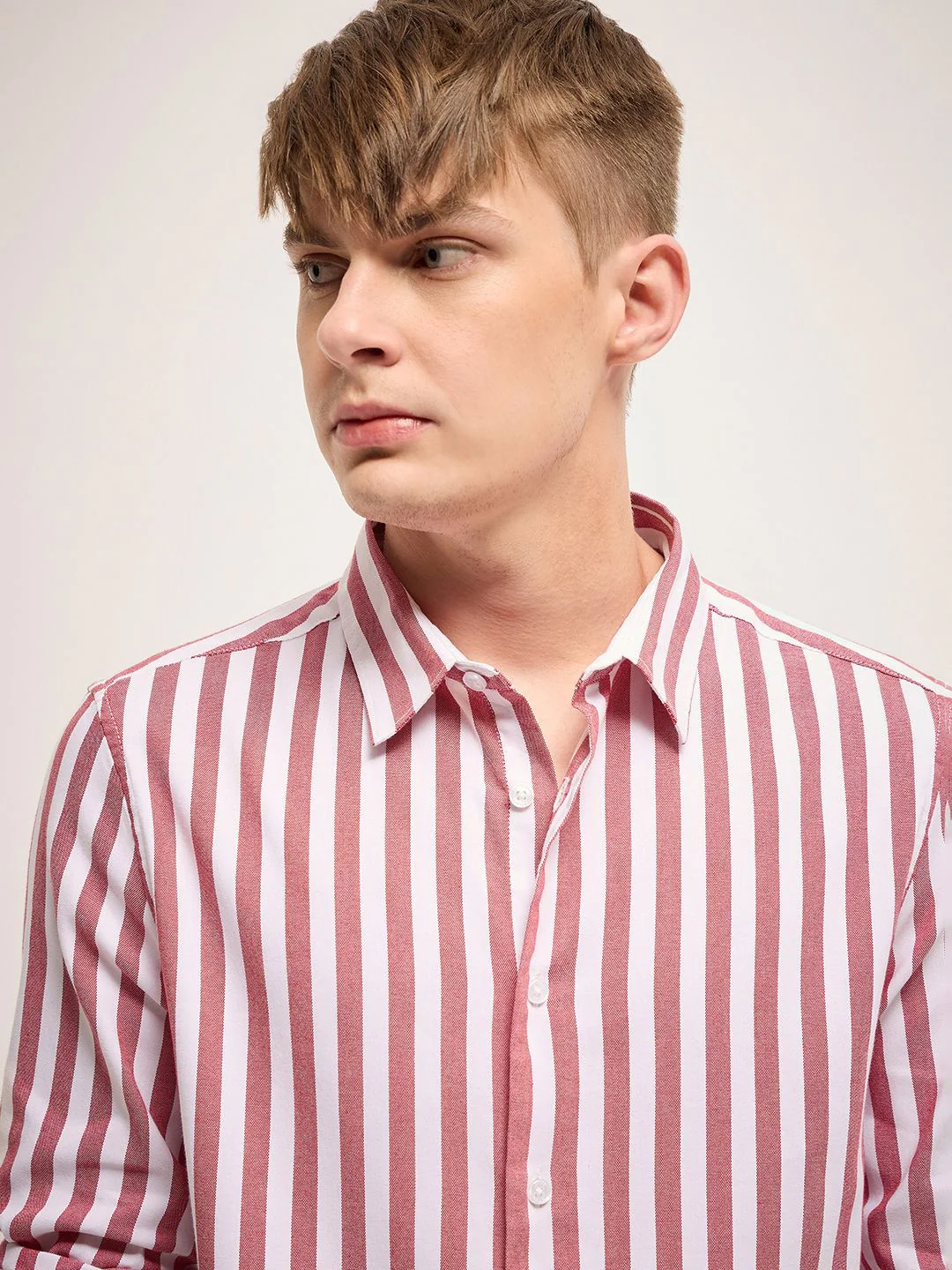 THE BEAR HOUSE Men Slim Fit Striped Casual Shirt - Image 2