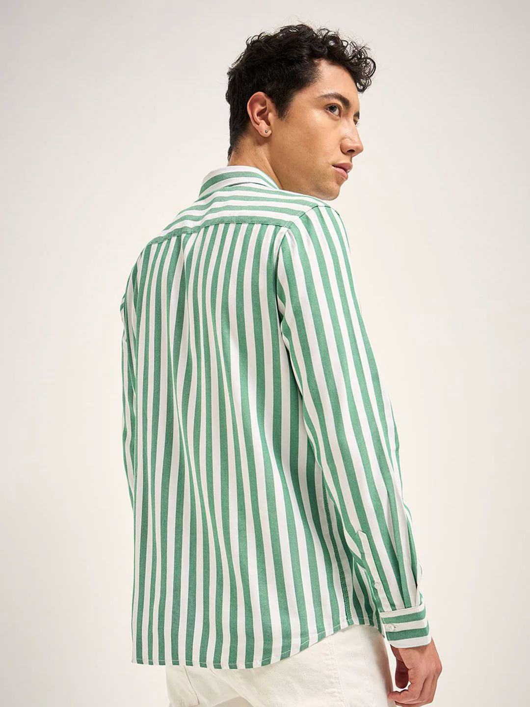 THE BEAR HOUSE Men Slim Fit Striped Casual Shirt - Image 5