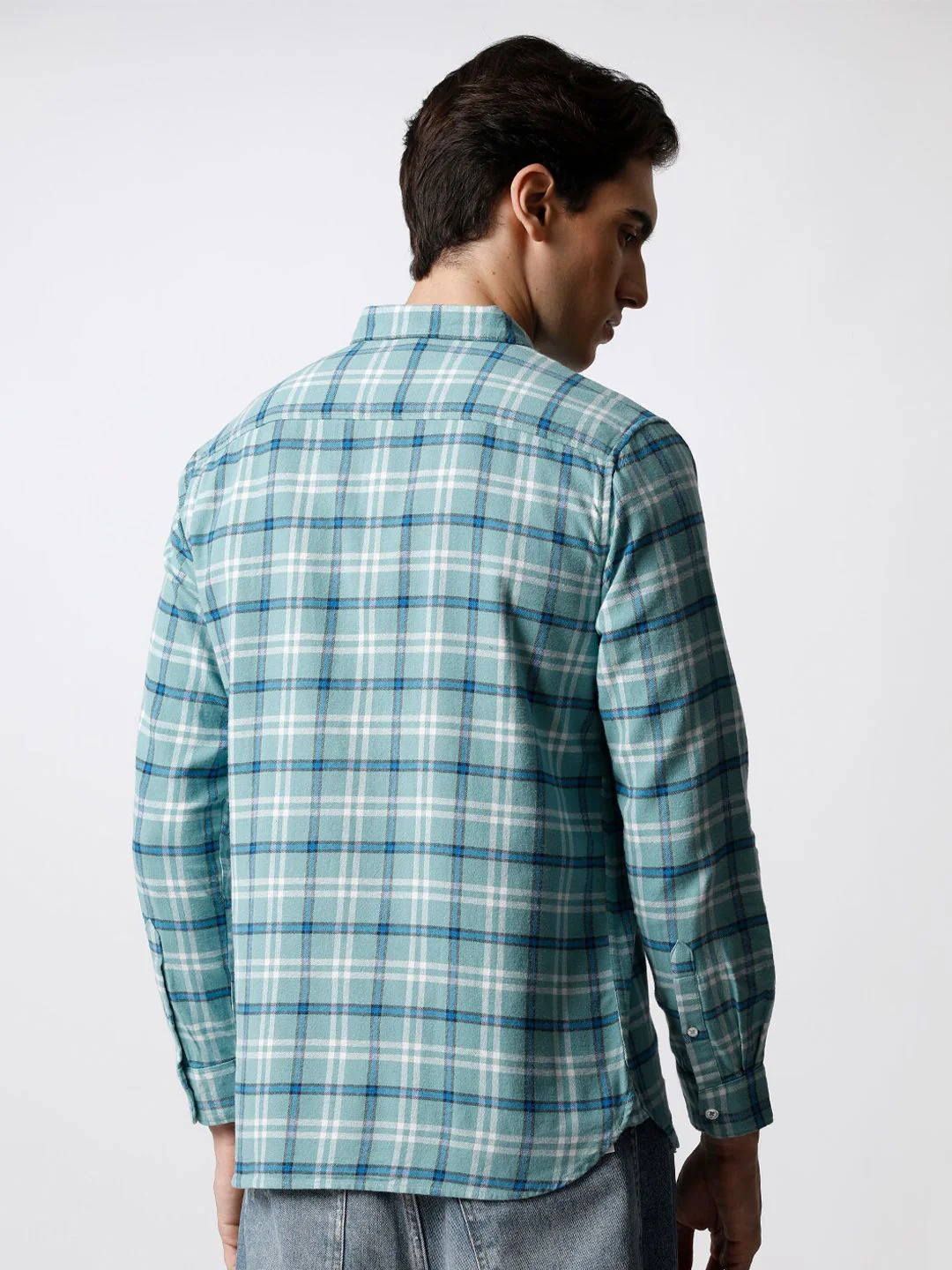THE BEAR HOUSE Men Slim Fit Tartan Checked Casual Shirt - Image 5