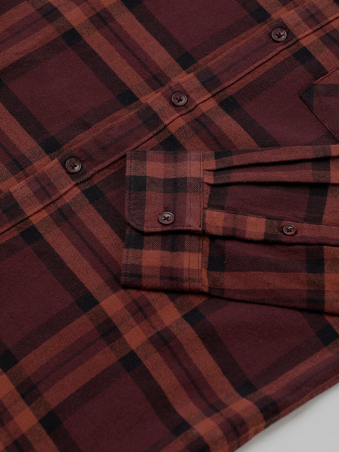 THE BEAR HOUSE Men Slim Fit Tartan Checked Pure Cotton Casual Shirt - Image 6