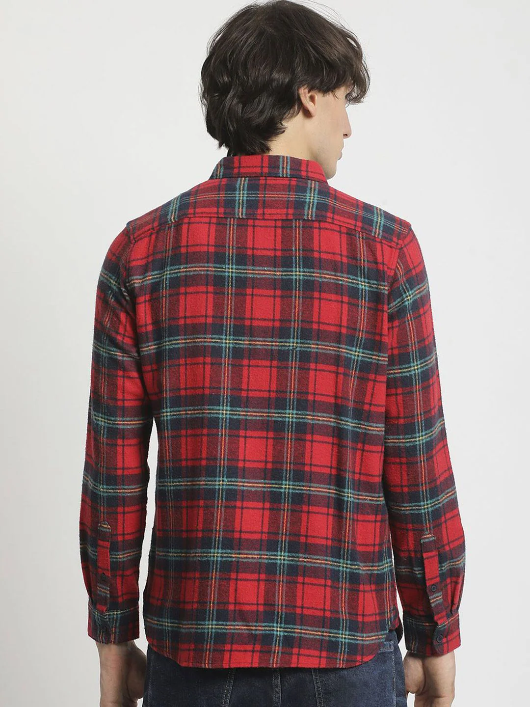 THE BEAR HOUSE Men Slim Fit Tartan Checks Opaque Checked Casual Shirt - Image 4