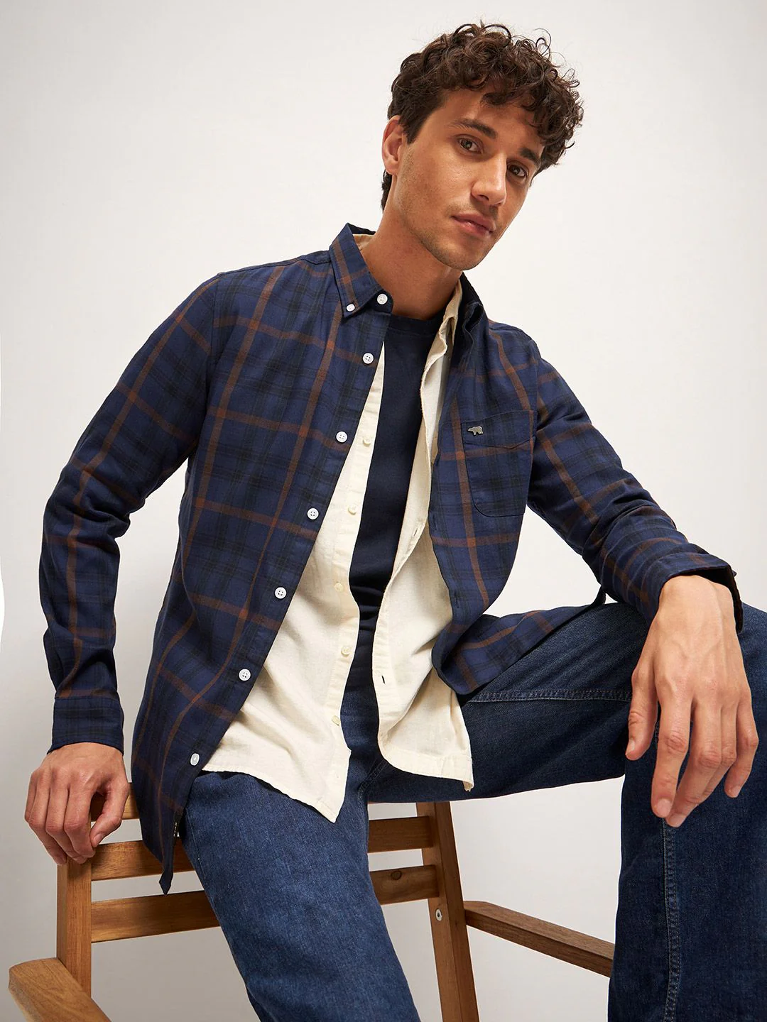 THE BEAR HOUSE Men Slim Fit Tartan Checks Opaque Checked Casual Shirt