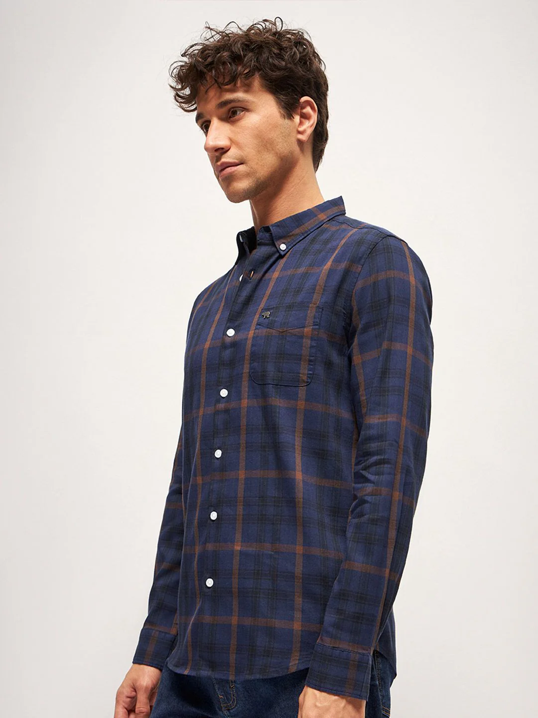 THE BEAR HOUSE Men Slim Fit Tartan Checks Opaque Checked Casual Shirt - Image 5