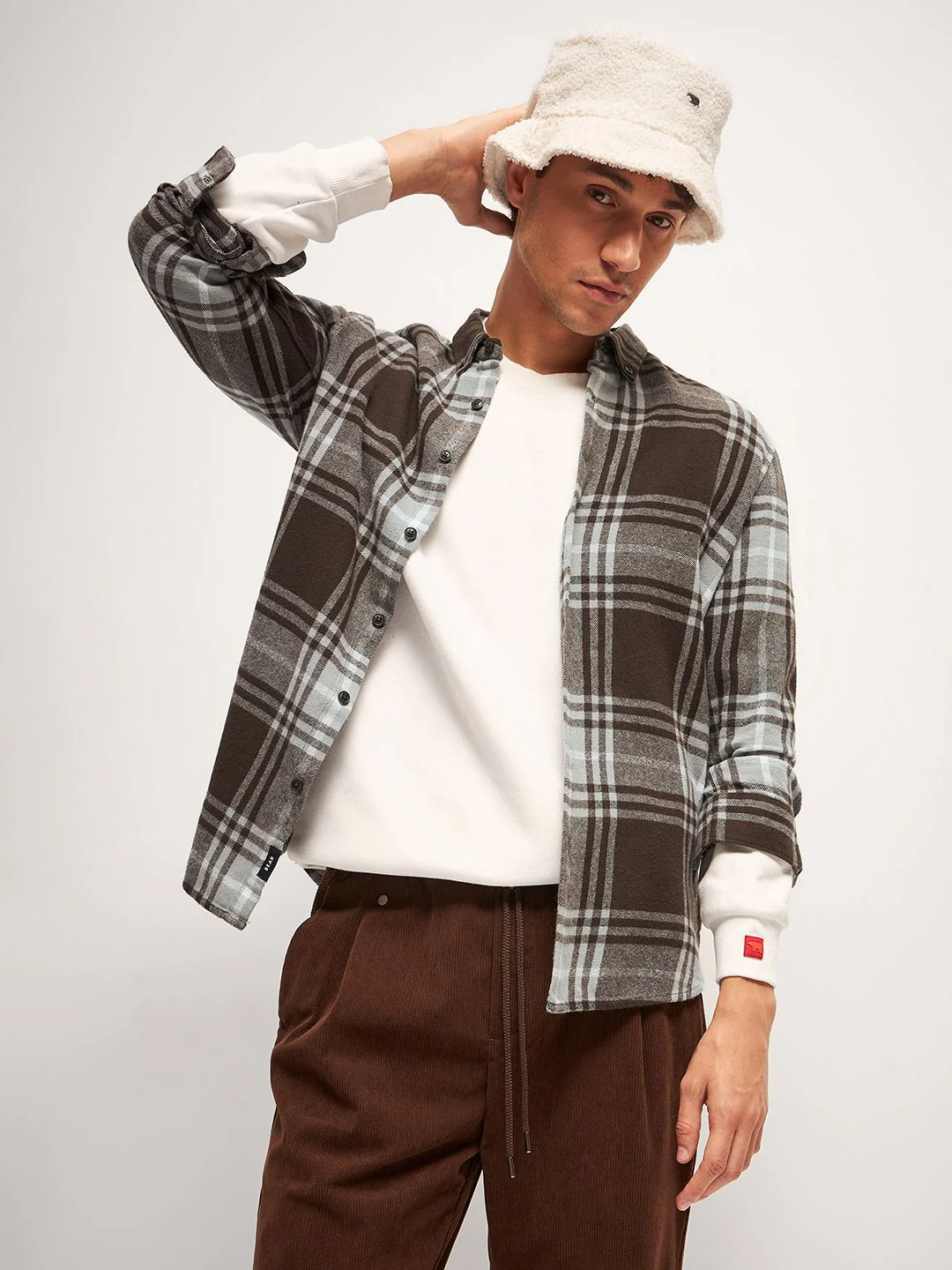 THE BEAR HOUSE Men Slim Fit Tartan Checks Opaque Checked Casual Shirt - Image 6