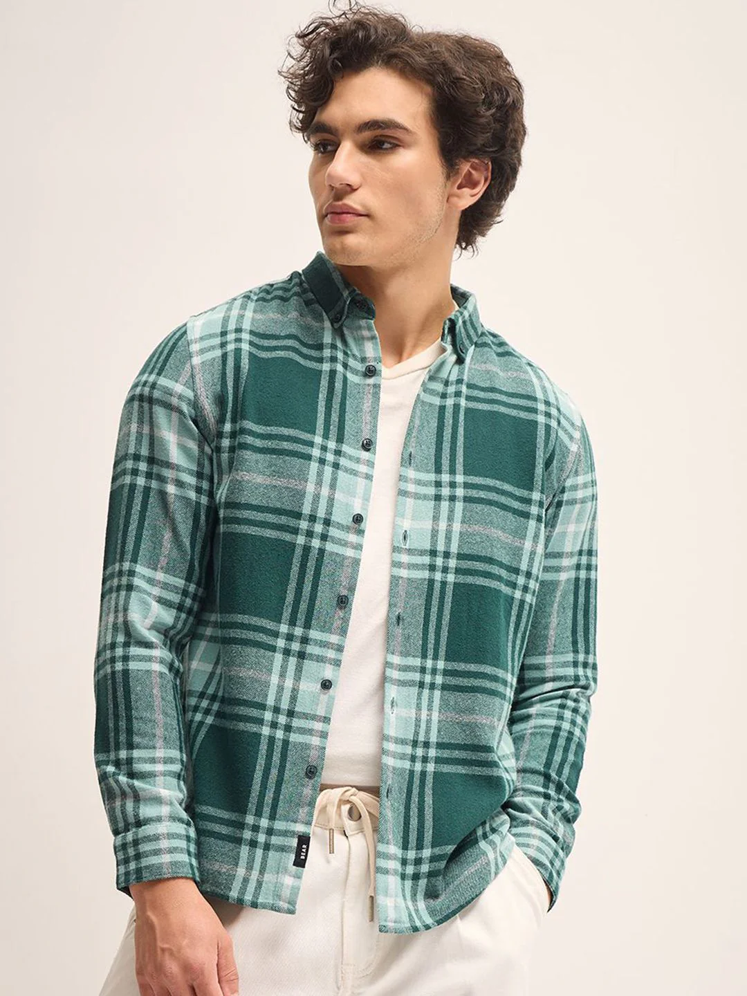 THE BEAR HOUSE Men Slim Fit Tartan Checks Opaque Checked Casual Shirt - Image 6