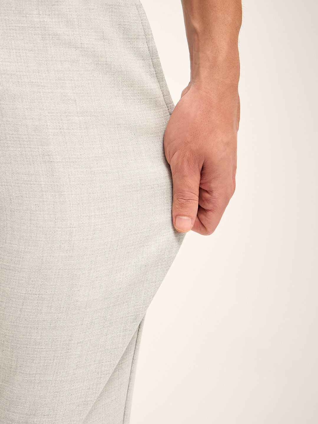 THE BEAR HOUSE Men Solid 4 Way Stretch Slim Fit Trousers - Image 7