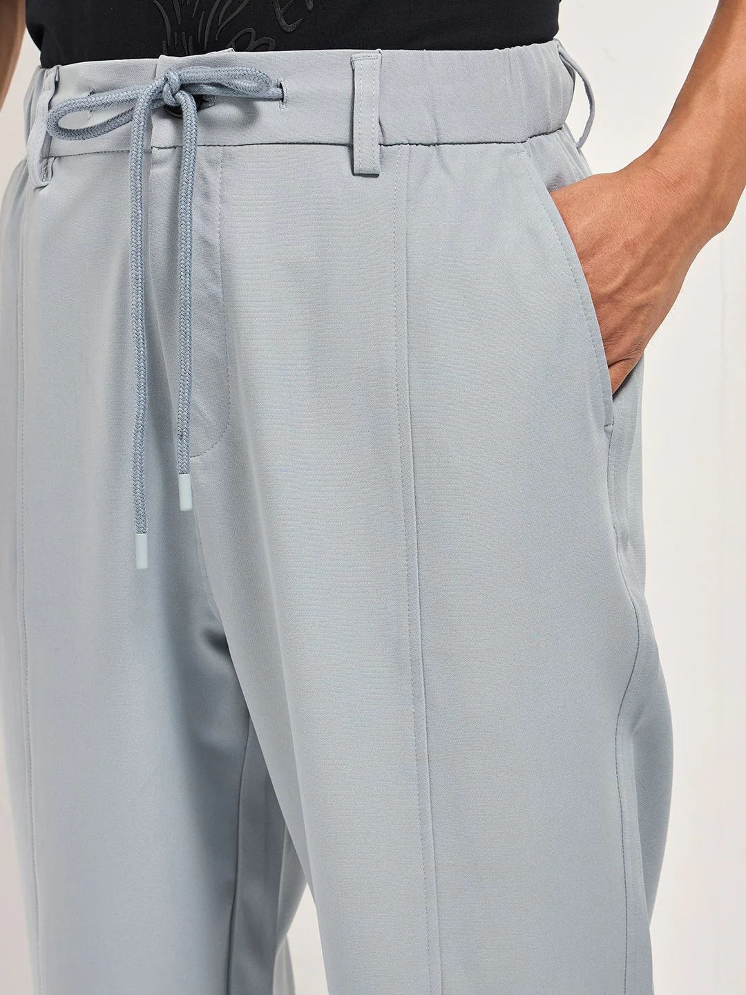 THE BEAR HOUSE Men Solid Baggy Fit Casual Trouser - Image 4