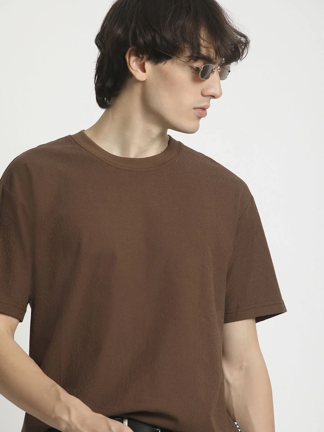 THE BEAR HOUSE Men Solid Drop-Shoulder Sleeves Tshirt - Image 6