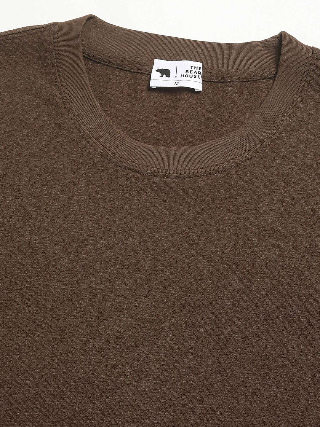 THE BEAR HOUSE Men Solid Drop-Shoulder Sleeves Tshirt - Image 7
