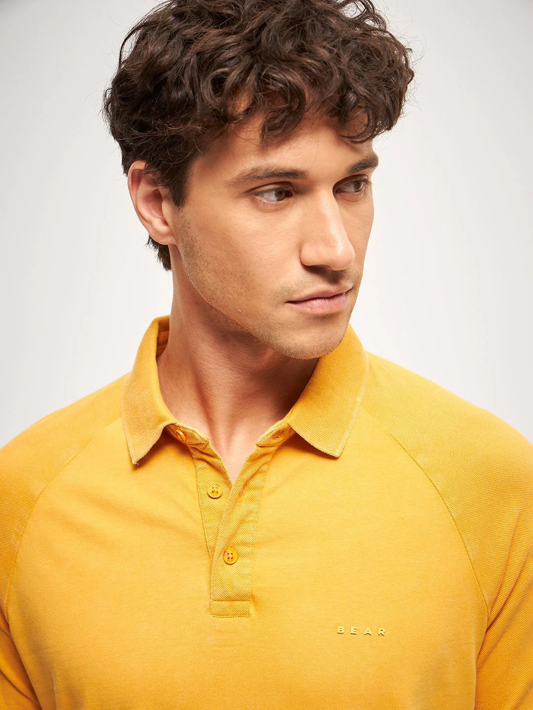 THE BEAR HOUSE Men Solid Polo Collar Pure Cotton T-shirt - Image 2