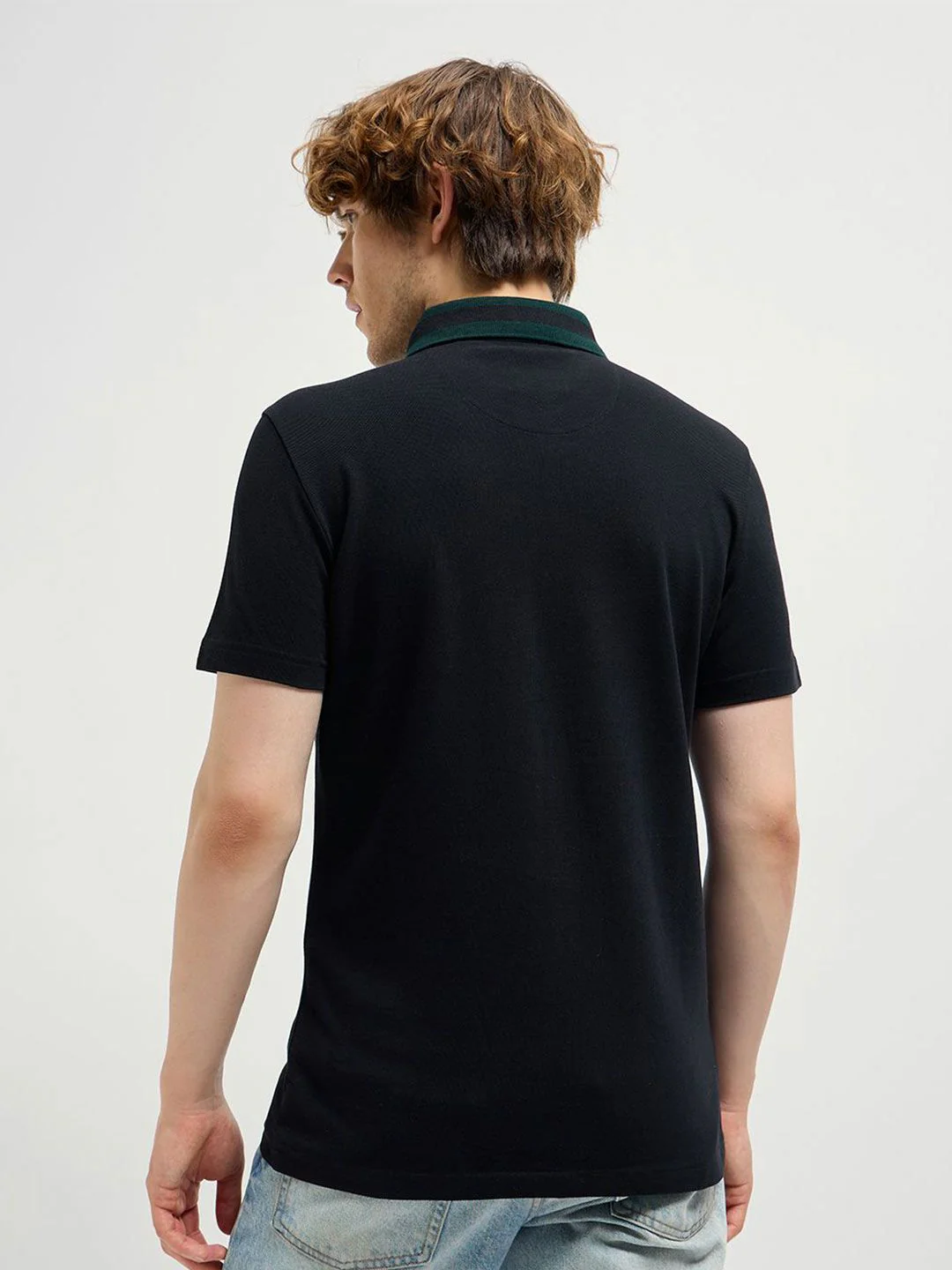 THE BEAR HOUSE Men Solid Polo Collar Pure Cotton T-shirt - Image 4