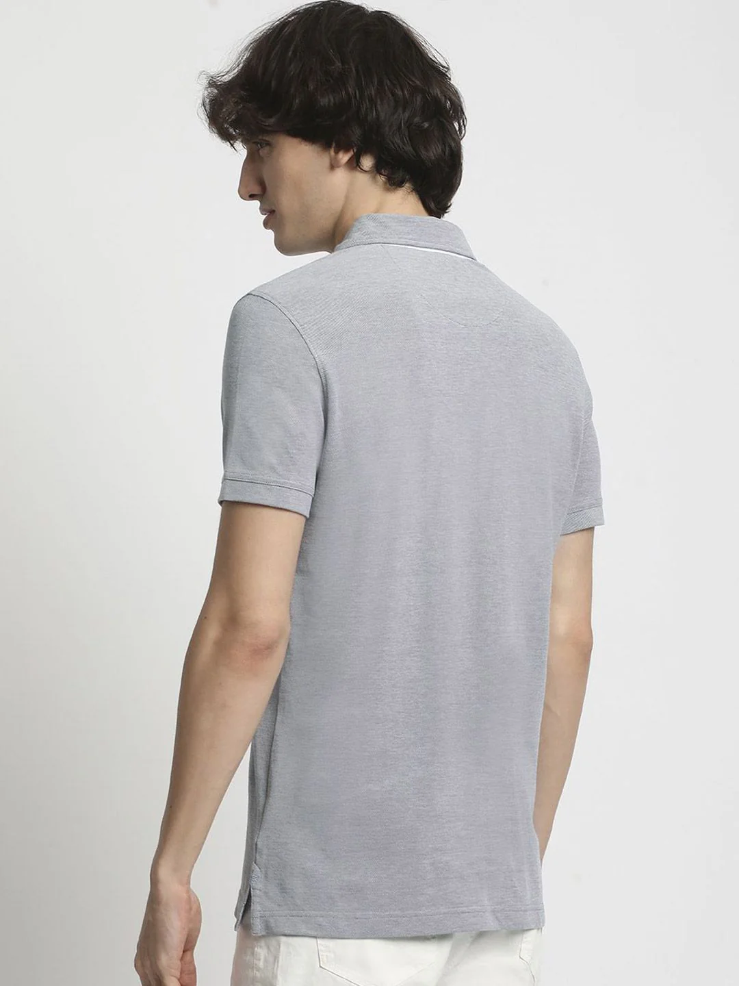 THE BEAR HOUSE Men Solid Polo Collar Regular Fit Pure Cotton T-shirt - Image 11