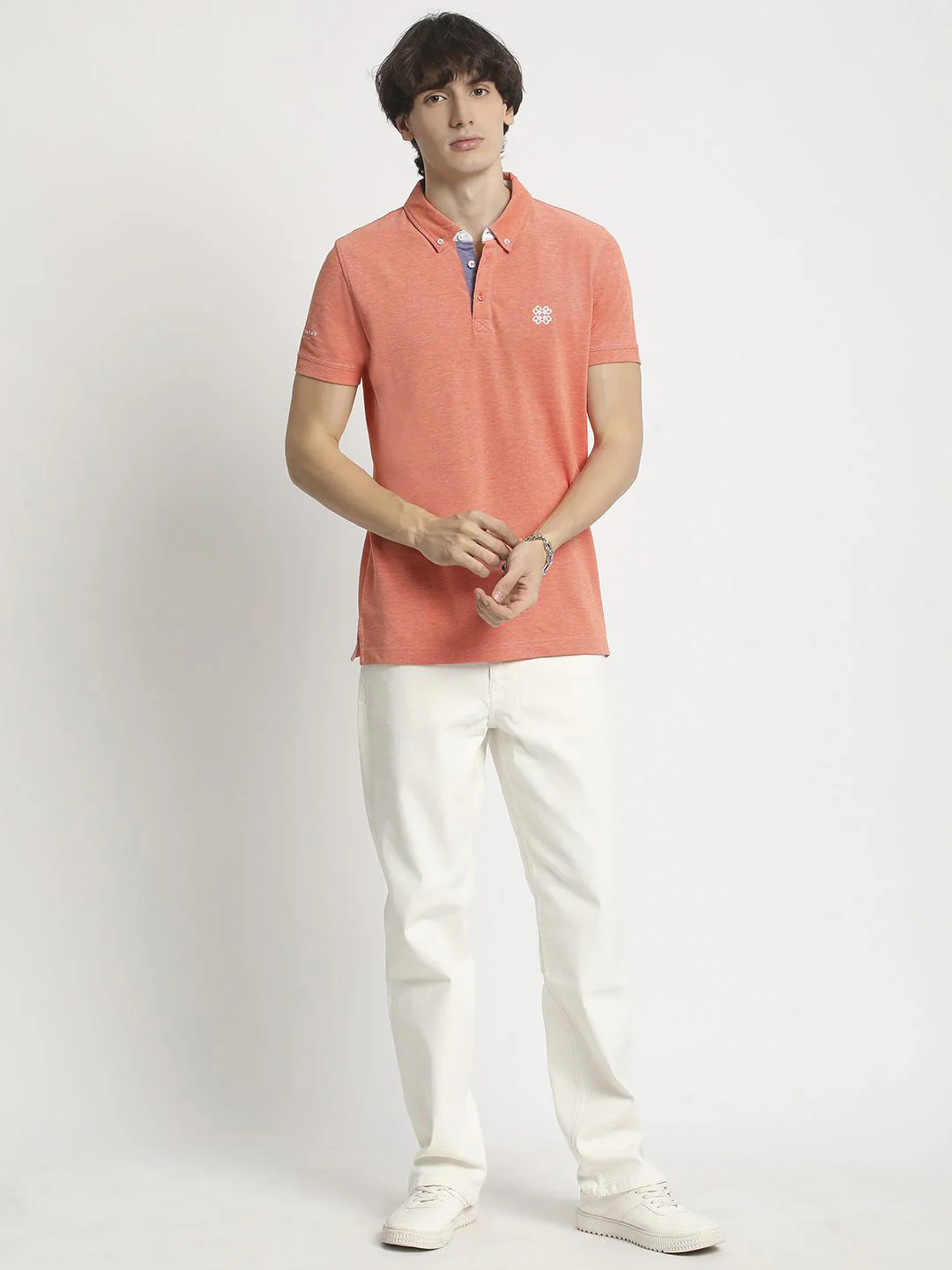 The Bear House Men Solid Polo Collar Regular Fit Tshirt - Image 6