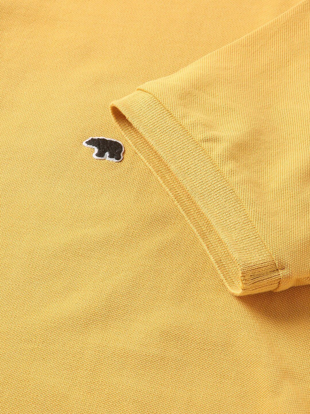THE BEAR HOUSE Men Solid Regular Fit Cotton Polo Collar T-Shirt - Image 3