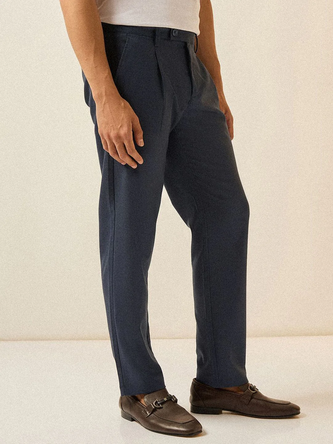 THE BEAR HOUSE Men Solid Regular Fit Formal Trouser - Image 2