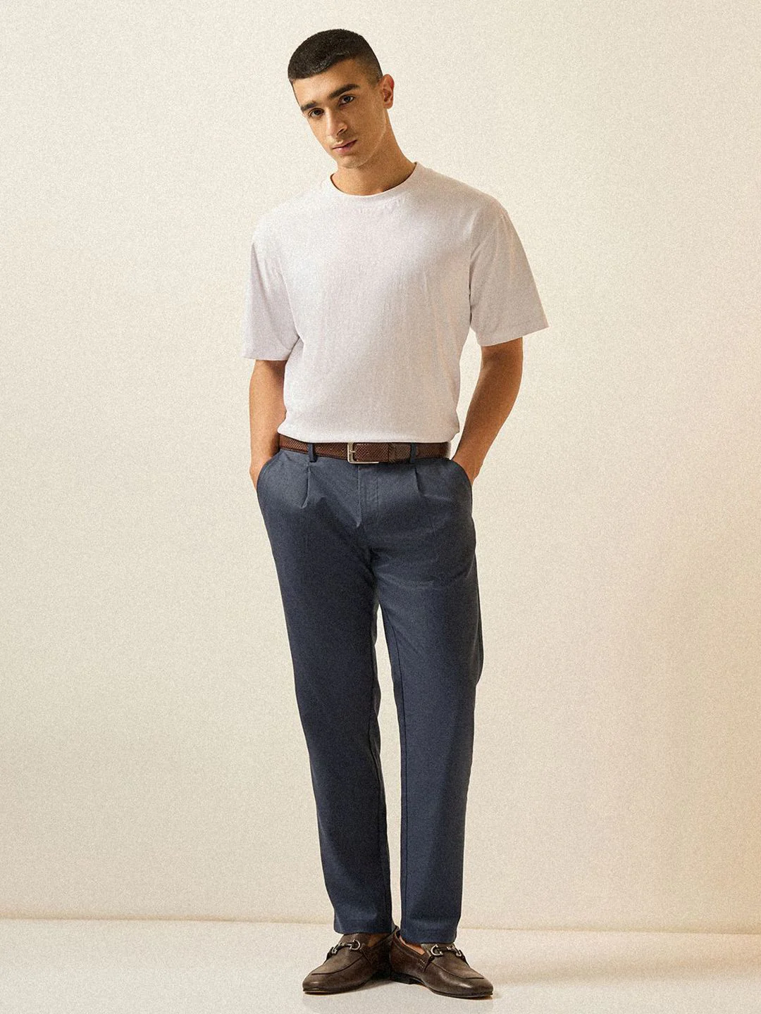 THE BEAR HOUSE Men Solid Regular Fit Formal Trouser - Image 5
