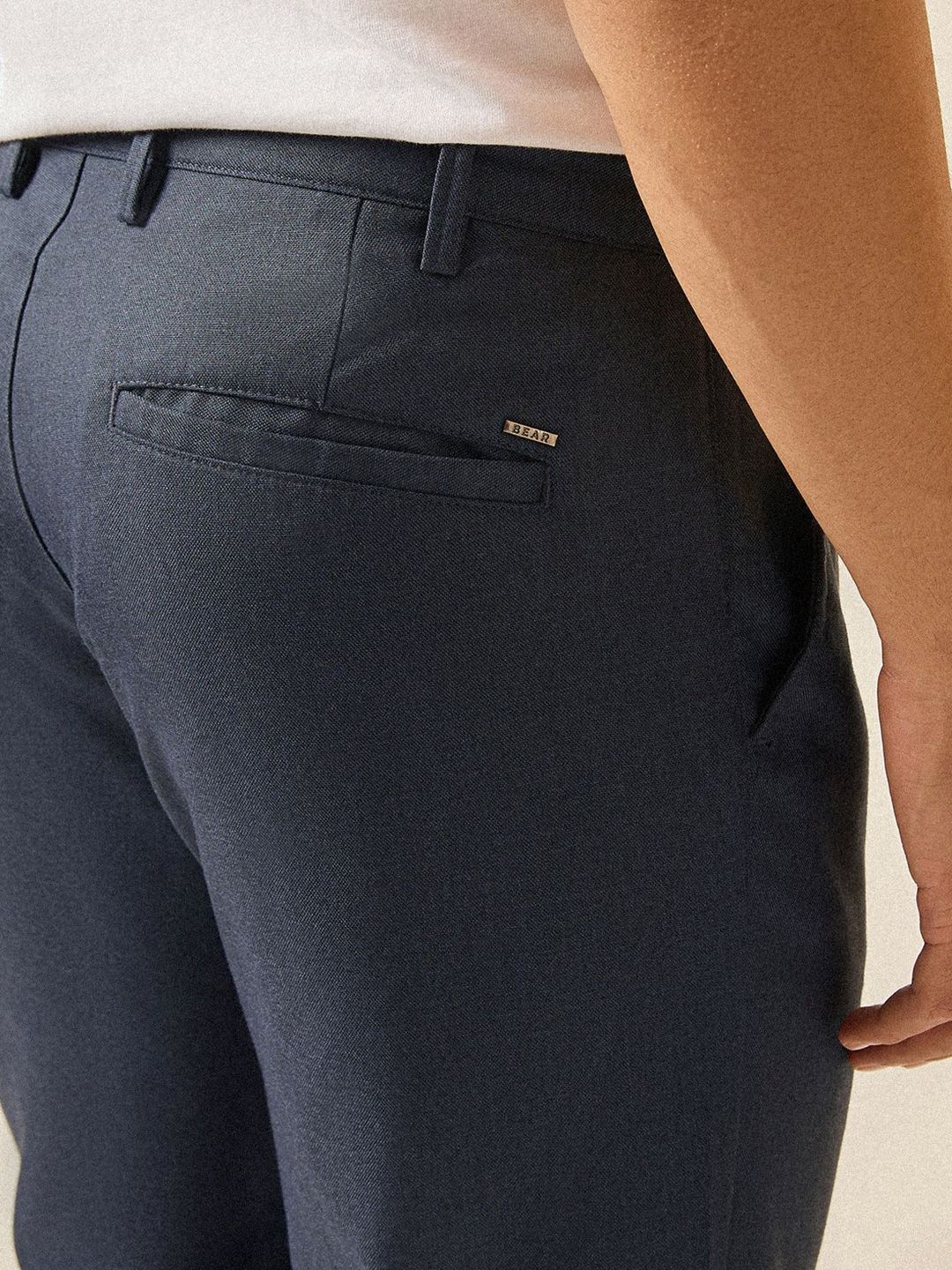 THE BEAR HOUSE Men Solid Regular Fit Formal Trouser - Image 6