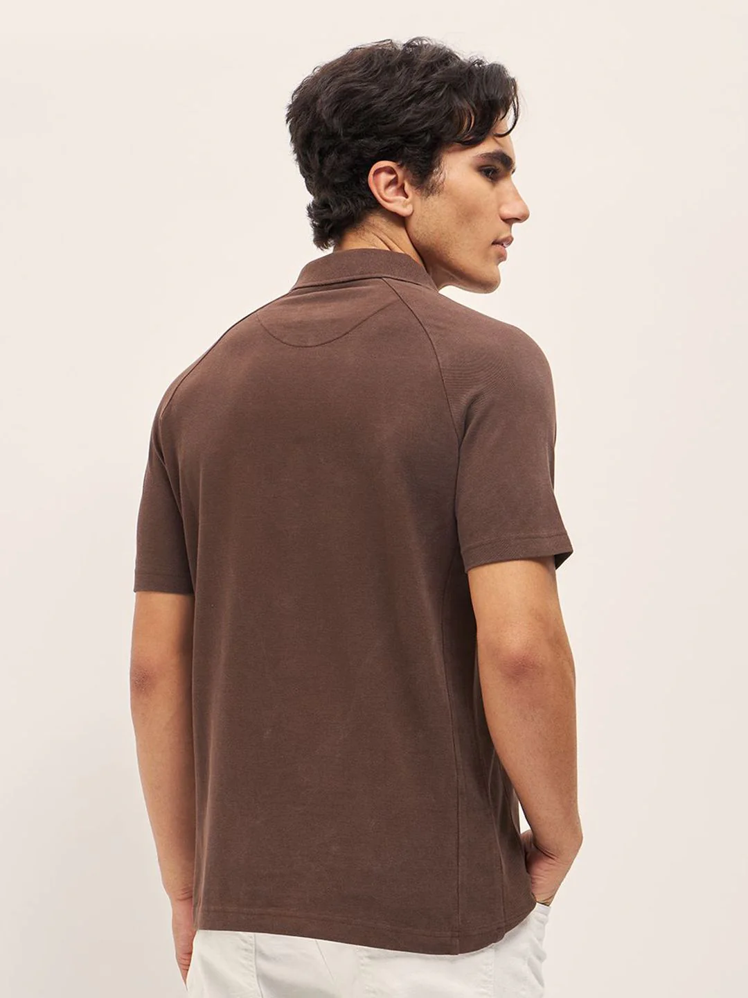 THE BEAR HOUSE Men Solid Regular Fit Polo Collar T-Shirt - Image 4