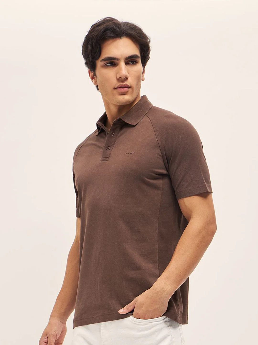 THE BEAR HOUSE Men Solid Regular Fit Polo Collar T-Shirt - Image 5