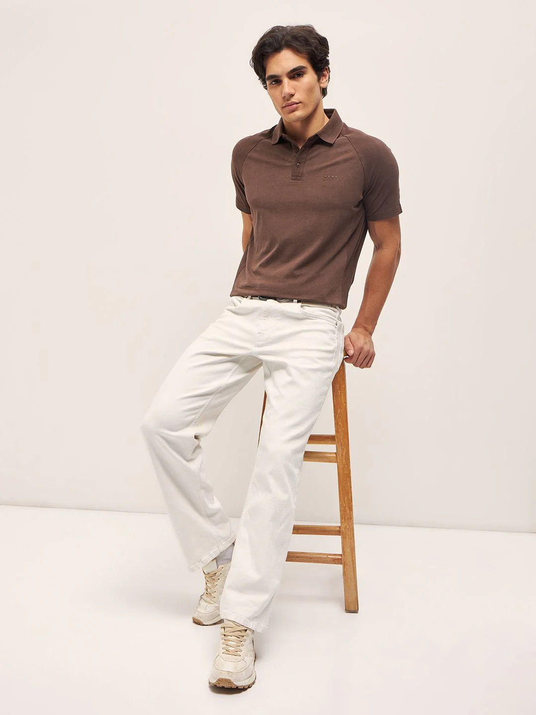 THE BEAR HOUSE Men Solid Regular Fit Polo Collar T-Shirt - Image 6